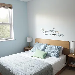 Дзеркальна наклейка на стіну Dream Until Your Dreams Come True акрилова мотиваційна 79 x 27 см synthetic.ua - Фото 1