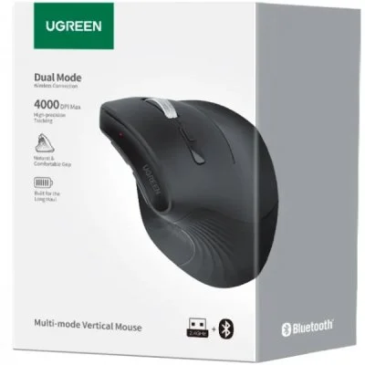 Мышка Ugreen MU008 Vertical Wireless Black (25444), фото №4 Мышка Ugreen MU008 Vertical Wireless Black (25444), фото №4