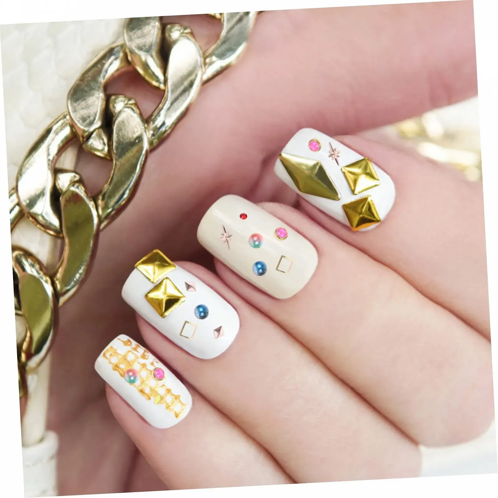 Стразы для ногтей Healvian, набор, жемчуг для ногтей, аксессуары для ногтей, блестки для ногтей, украшения для пальцев рук и ног для домашнего использования, фото №2