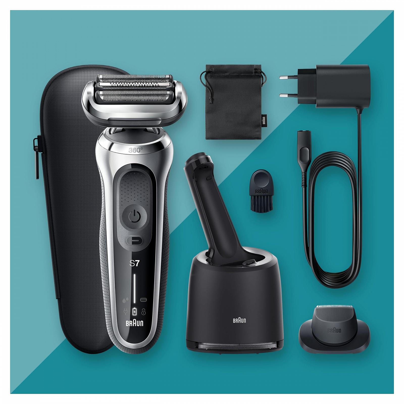 Електробритва Braun Series 7 71-S7200cc 360° Flex станція очищення Електробритва для вологого та сухого гоління Сріблястий, фото №8 Електробритва Braun Series 7 71-S7200cc 360° Flex станція очищення Електробритва для вологого та сухого гоління Сріблястий, фото №8