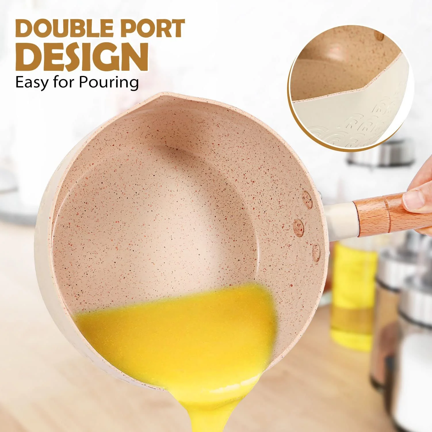 Каструля BUNDLEPRO 2.0 л, бежева, фото №3 Каструля BUNDLEPRO 2.0 л, бежева, фото №3