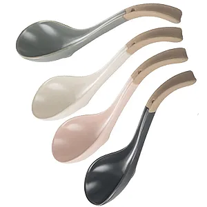 Ложка керамічна азіатська для супу, набір 4 шт. - Фото 1