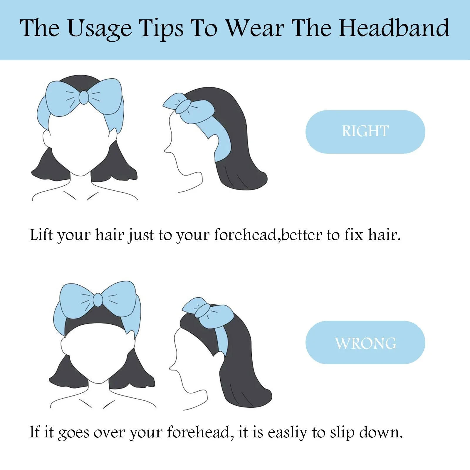 В'язана пов'язка на голову для жінок (2 шт. в упаковці), фото №6