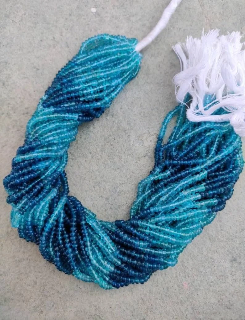 Бусины Апатит рондель гладкие 3.5-3.75 мм, фото №1