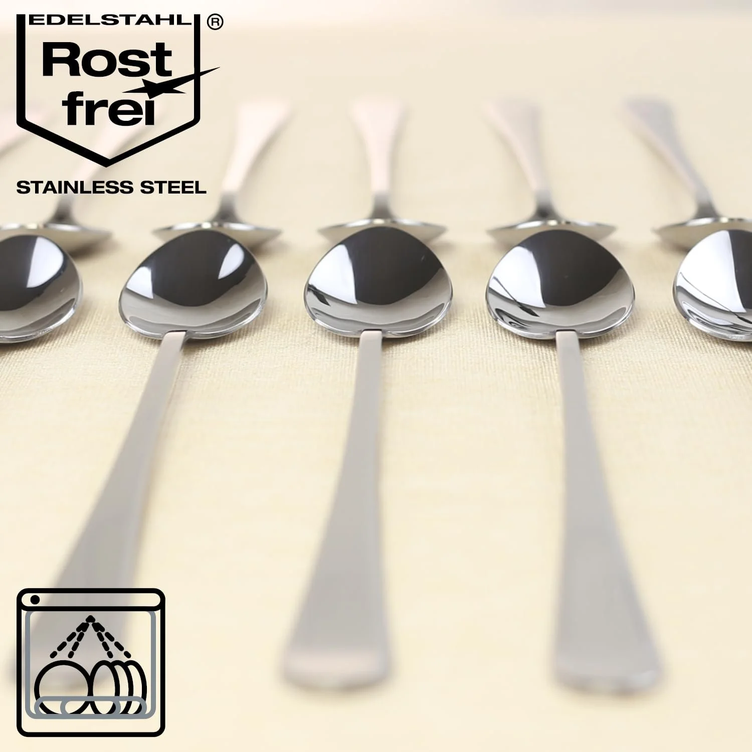 Ложка для коктейлів COM-FOUR нержавіюча сталь Розмір: 20 см Колір: срібний, фото №5