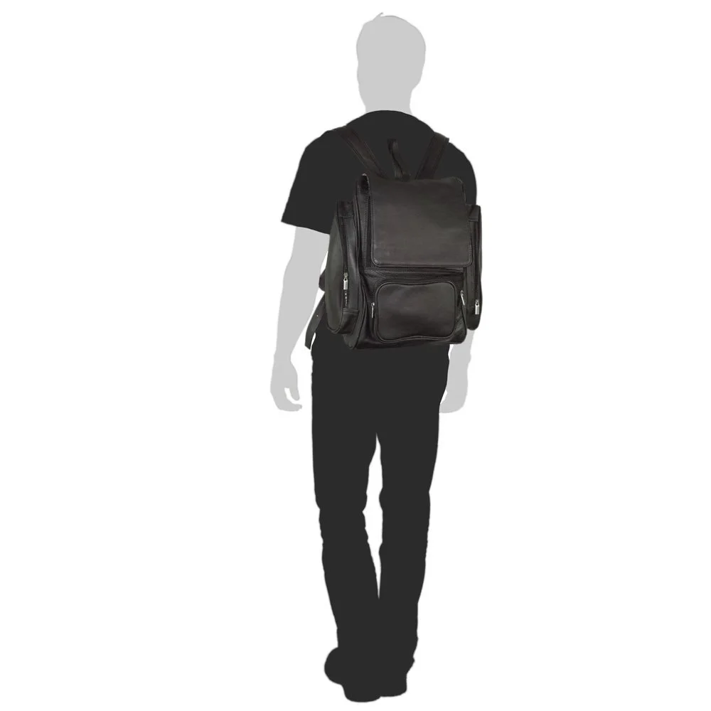 Рюкзак для ноутбука Large Leather 15.6 дюйма XL 1500 г Black Brown 709, фото №9 Рюкзак для ноутбука Large Leather 15.6 дюйма XL 1500 г Black Brown 709, фото №9