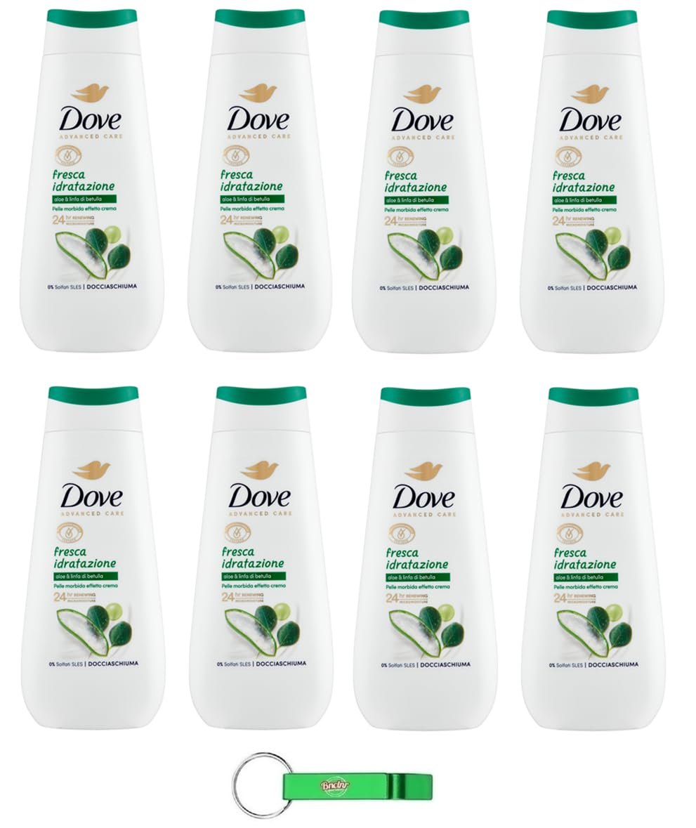 Гель для душу Dove Advanced Care Fresca Idratazione Aloe and Birch Juice 225 мл 8 шт., фото №1
