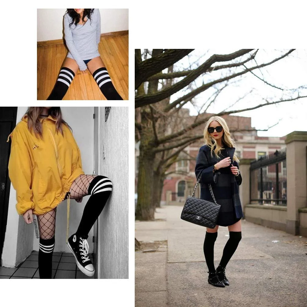 Гольфи DRESHOW Overknee 3 пари, довгі смугасті шкарпетки, фото №7