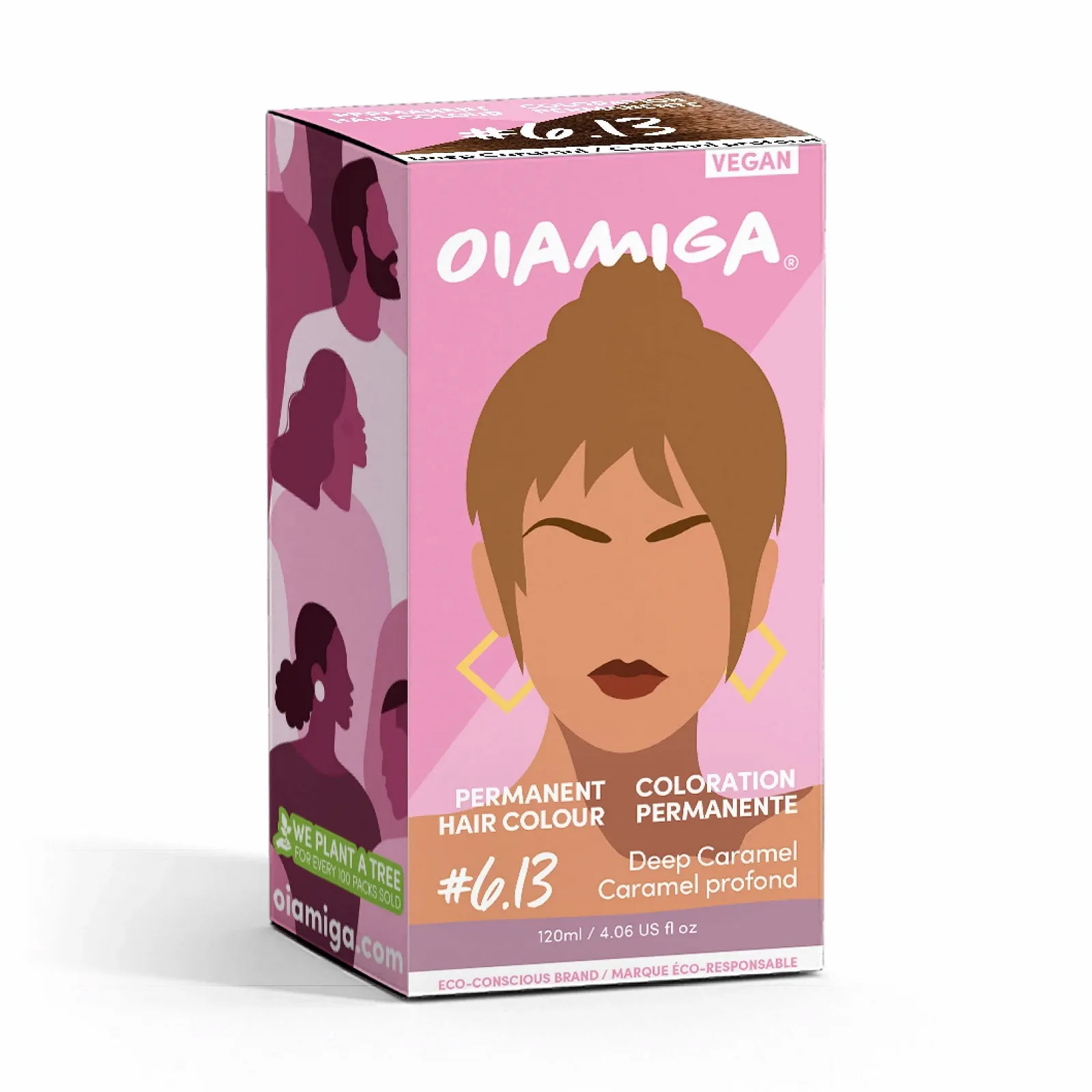 Фарба для волосся Oiamiga Deep Caramel, стійка, 120 мл, фото №2