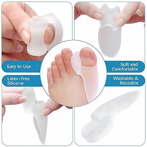 Роздільник для пальців ніг Силіконовий Hallux Прозорий (6 шт.) synthetic.ua - Фото 1