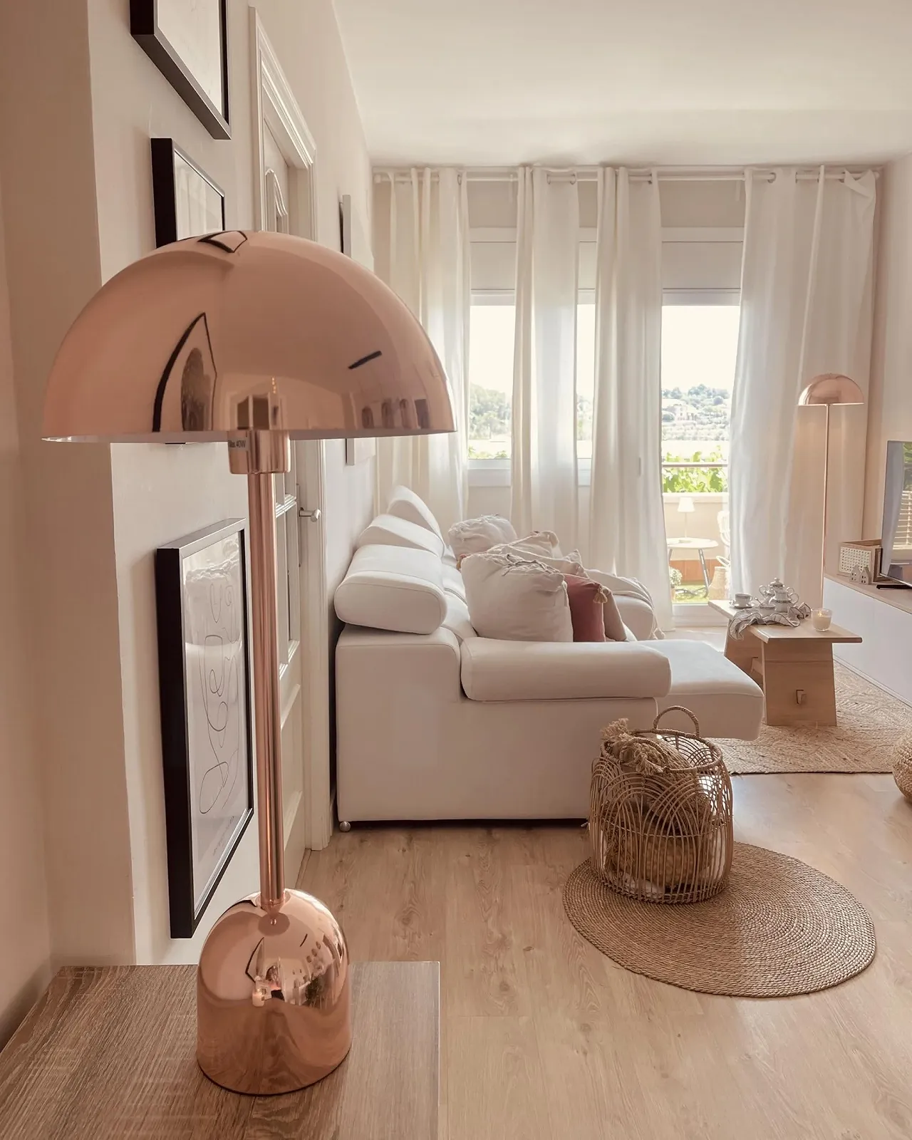 Настільна лампа Beliani Macasia Метал 64 см Мідна, фото №2