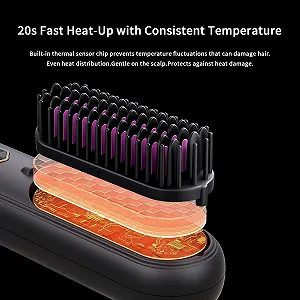 Беспроводная щетка-выпрямитель Portable Mini 140-200°C Ion Technology Серый synthetic.ua - Фото 1