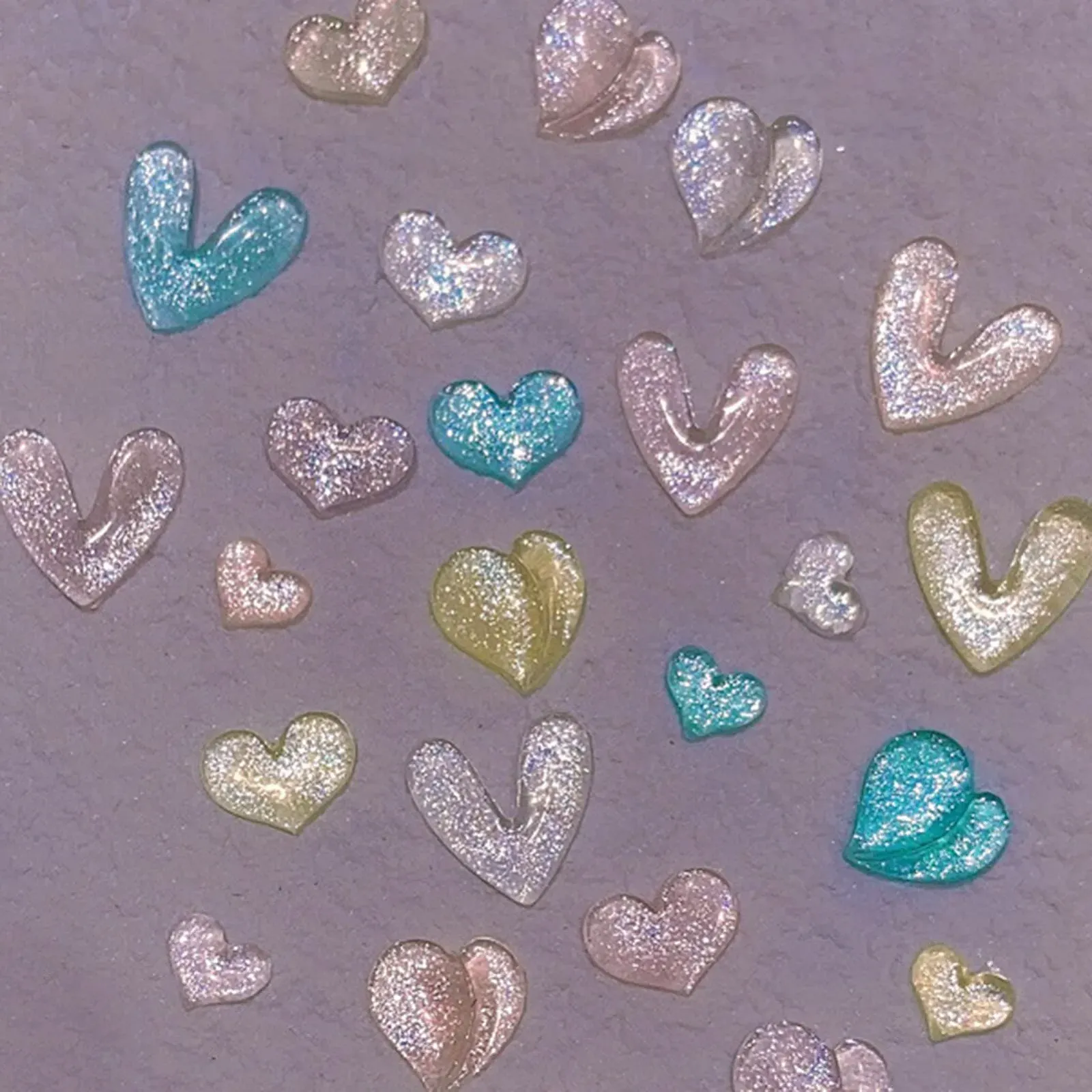 Прикраси Стрази Плоскі Персик Серце Любов 30 шт., фото №5