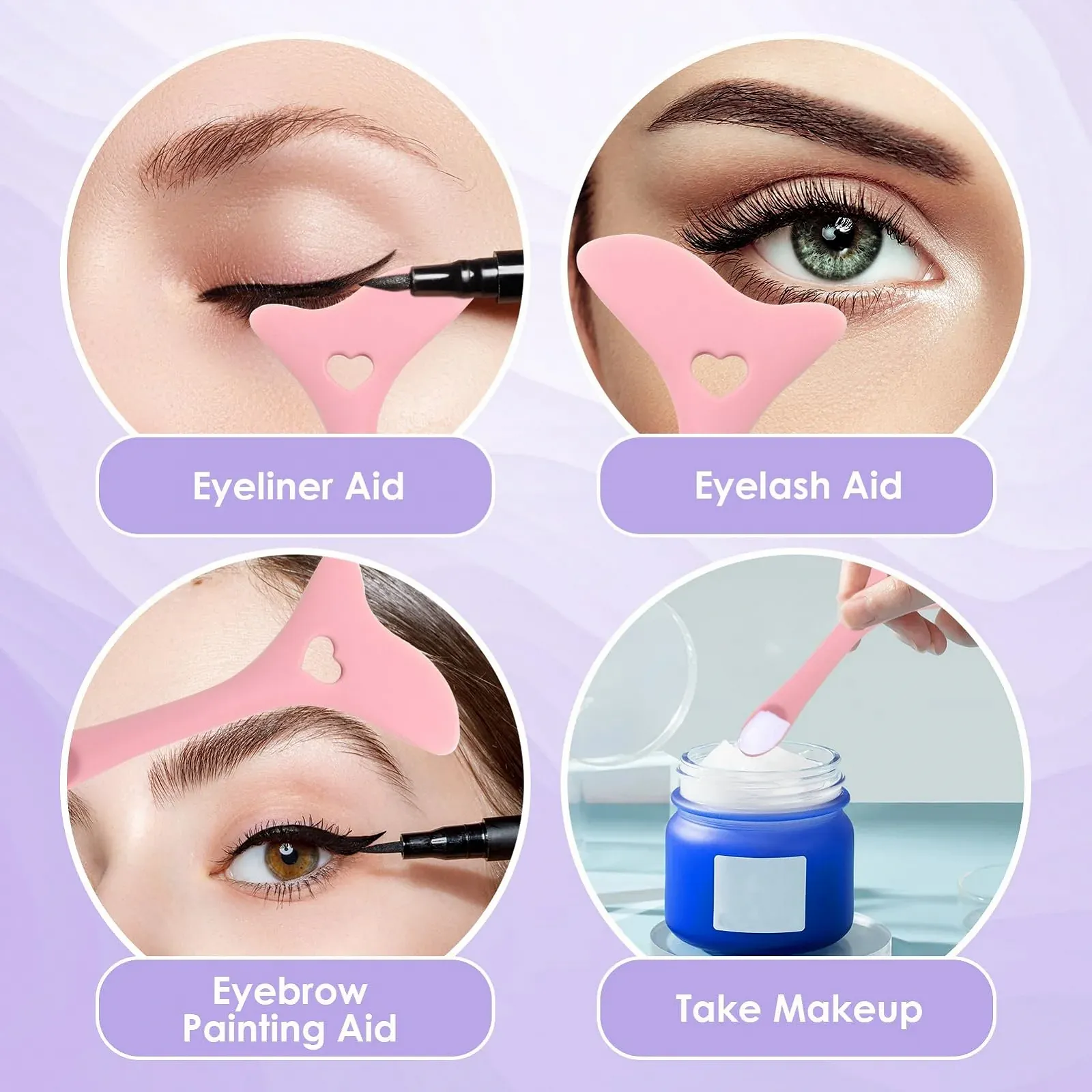 Пензль Eyeliner Stencil Силіконовий багаторазовий для макіяжу, фото №4