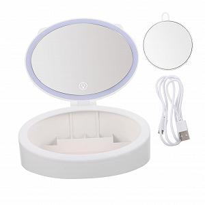 Купить Круглое косметическое зеркало Angoily LED увеличительное Белое - Фото 1 Круглое косметическое зеркало Angoily LED увеличительное Белое - Фото 1