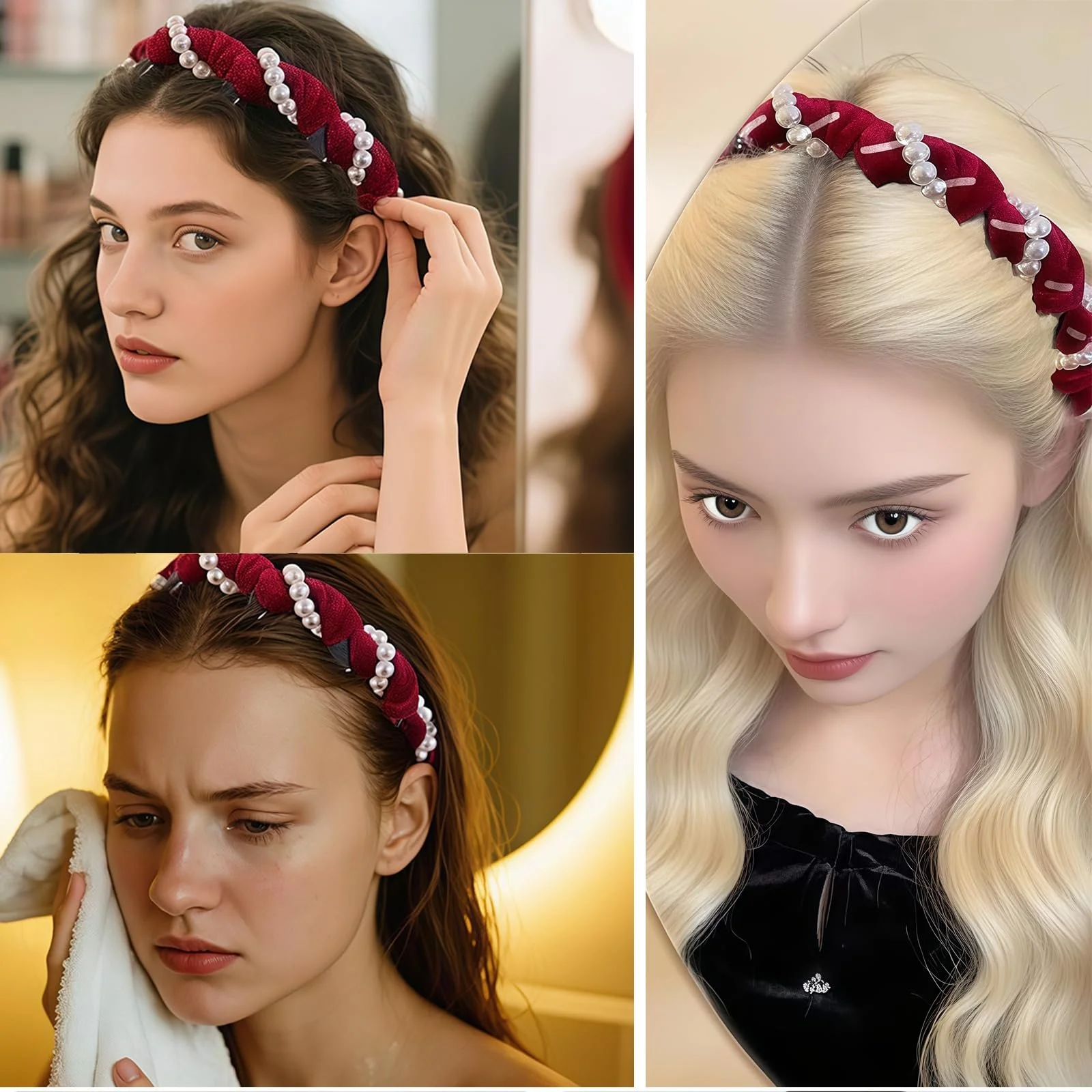 Вінтажний обруч для волосся (набір 3 шт), фото №6