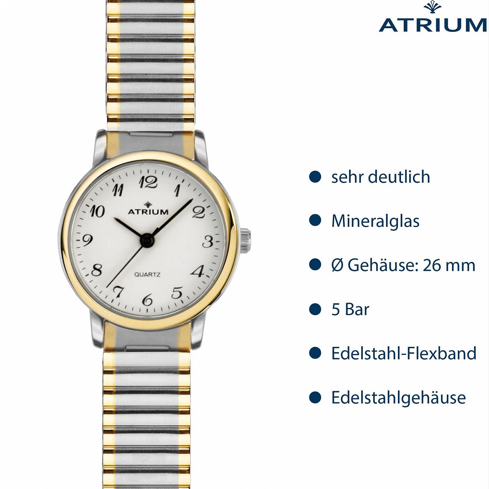 Женские часы Atrium A43-64, нержавеющая сталь, аналоговые, кварцевые, с гибким браслетом из нержавеющей стали, двухцветный серебристо-золотой, разноцветный, браслет, фото №3 Женские часы Atrium A43-64, нержавеющая сталь, аналоговые, кварцевые, с гибким браслетом из нержавеющей стали, двухцветный серебристо-золотой, разноцветный, браслет, фото №3