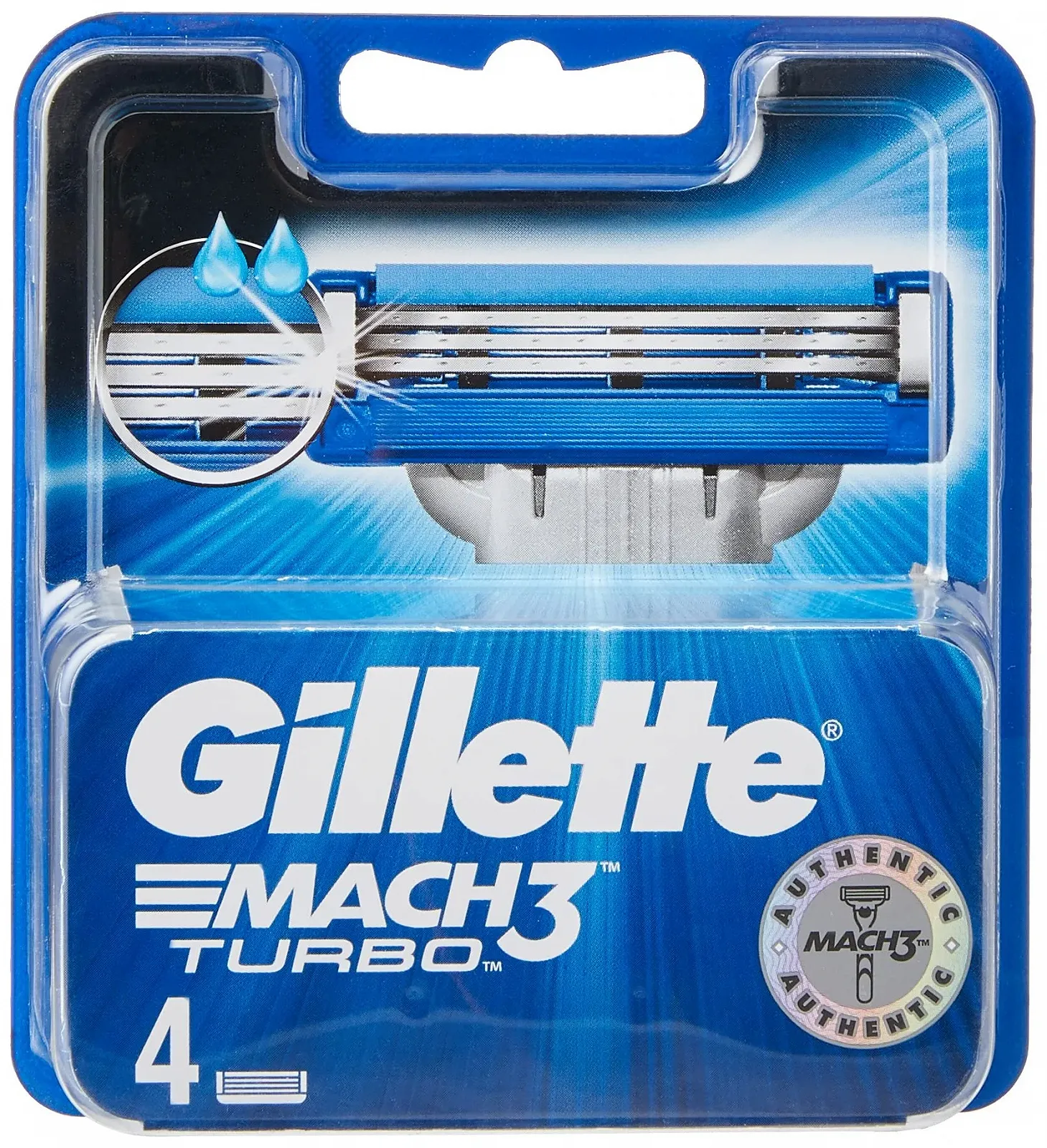 Лезвия для бритвы Gillette Mach3 Turbo 4 шт., фото №1