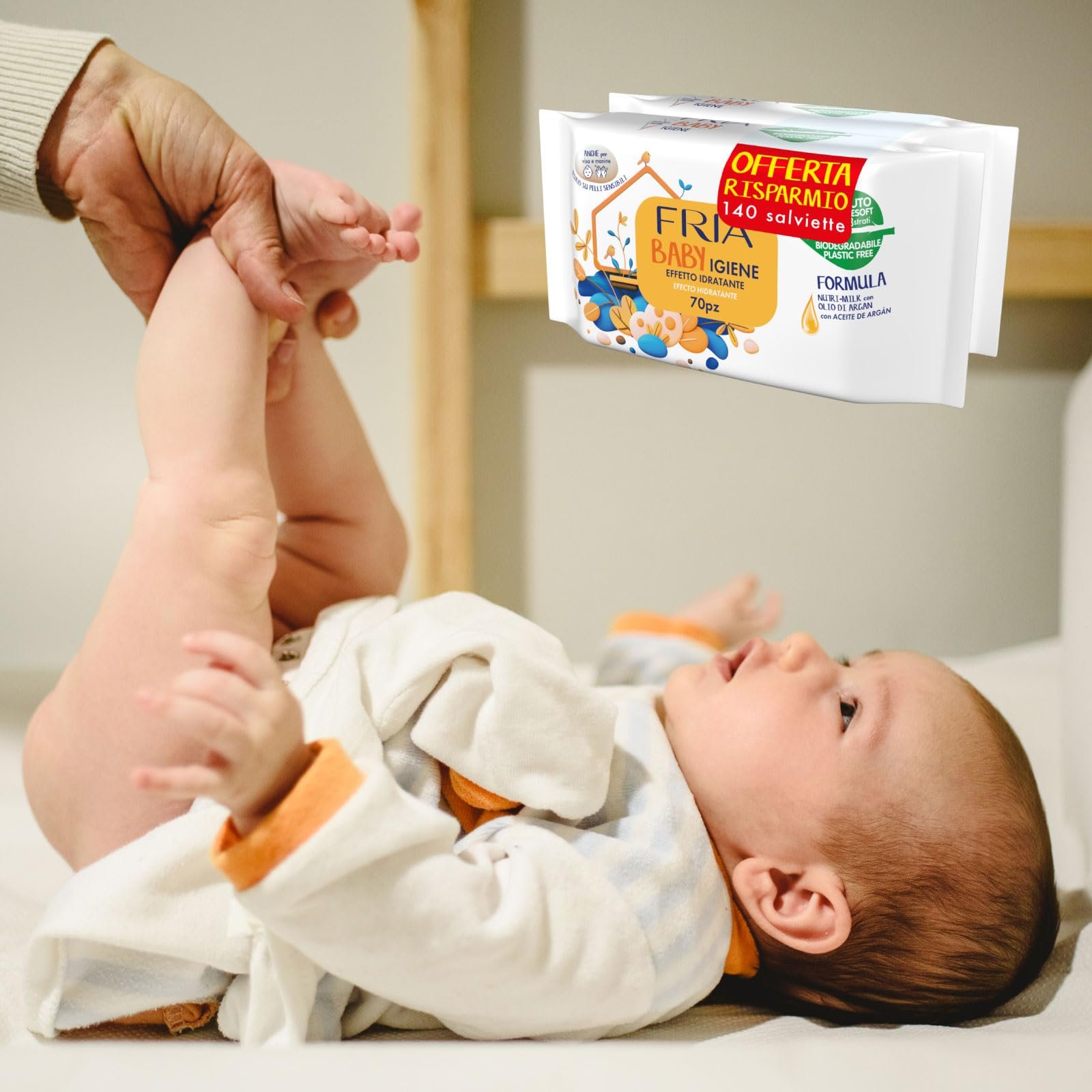 Салфетки Baby Wipes 2 упаковки X 72 + Очищающие салфетки Tribute Mom 10 штук, фото №3