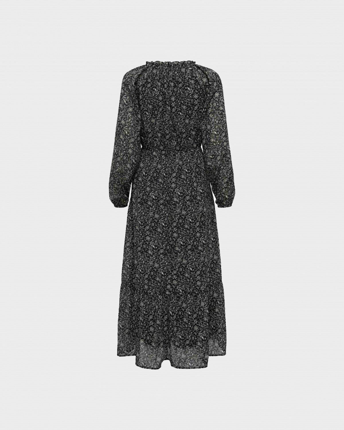 Сукня ONLSTAR L/S MAXI DRESSWVN 15240494--AOP:LITTLE CHARM FLOWER ONLY Чорний S, фото №2