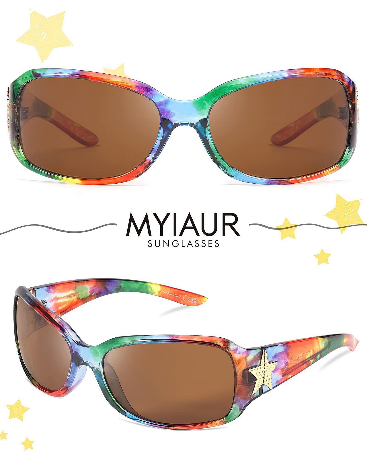 Сонцезахисні окуляри Жіночі Обгортаючі Поляризовані Myiaur Захист UV400, фото №3