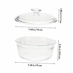 Скляна Форма Zerodeko з кришкою, термостійка, боросилікатне скло, прозора synthetic.ua - Фото 1