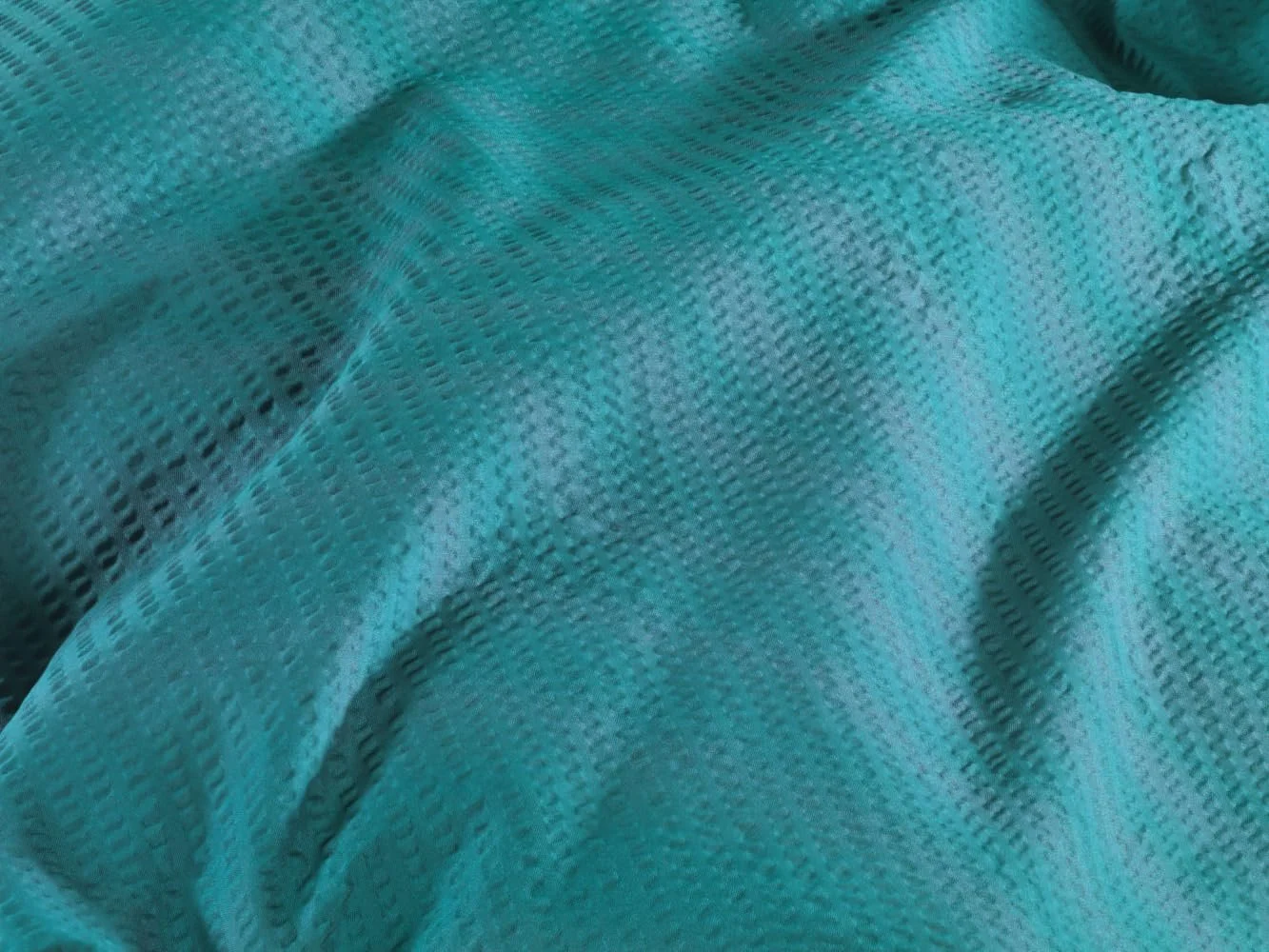 Комплект постільної білизни DreamHome 2-Piece Plain Fine Seersucker двосторонній 155 x 220 см Grey/Petrol, фото №5