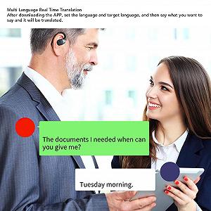 Наушники-переводчики BT 5.4, 3 режима перевода, 144 языка перевода, беспроводные наушники для обучения в деловых поездках Черный synthetic.ua - Фото 1