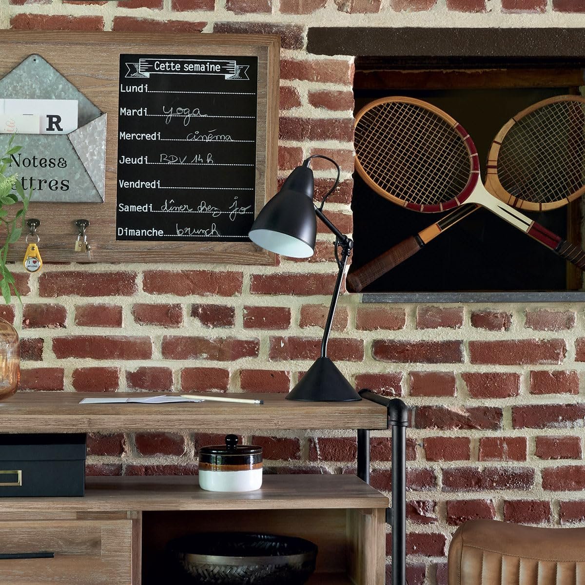 Настільна лампа South Aude металева регульована чорна, фото №4