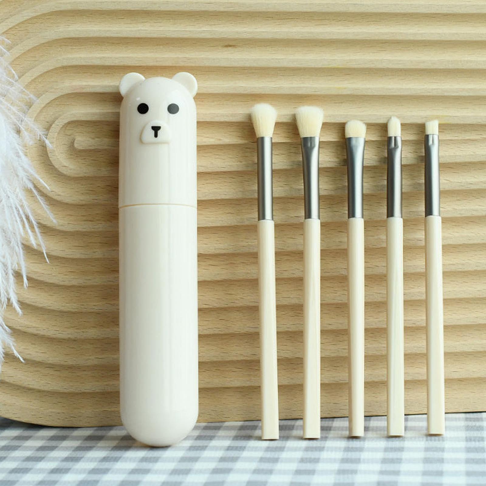 Набор кистей usefulbeauty Eyeshadow Brush для макияжа глаз 5 предметов с футляром, фото №7