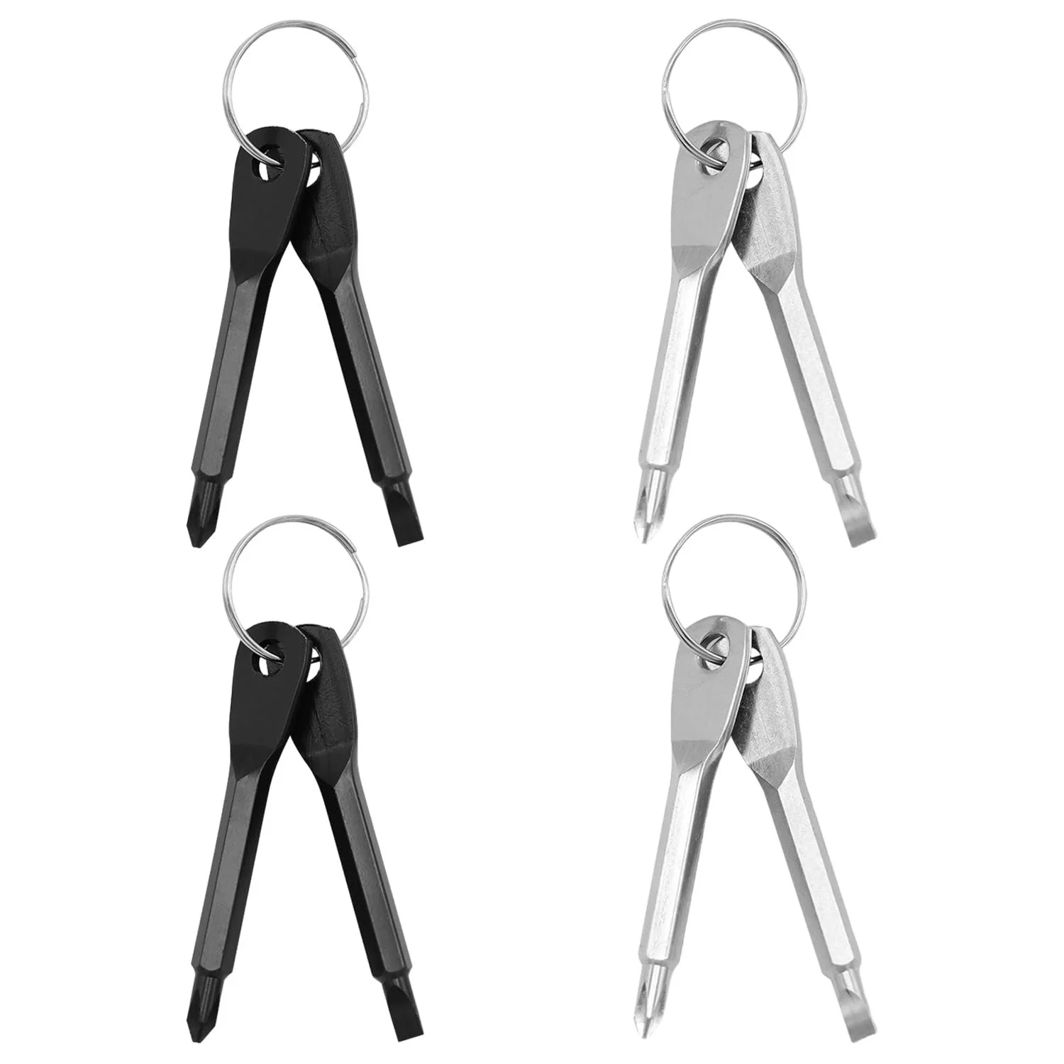 Комплект Міні Викрутки 8 шт. Портативні з Брелоком Багатофункціональні, фото №1