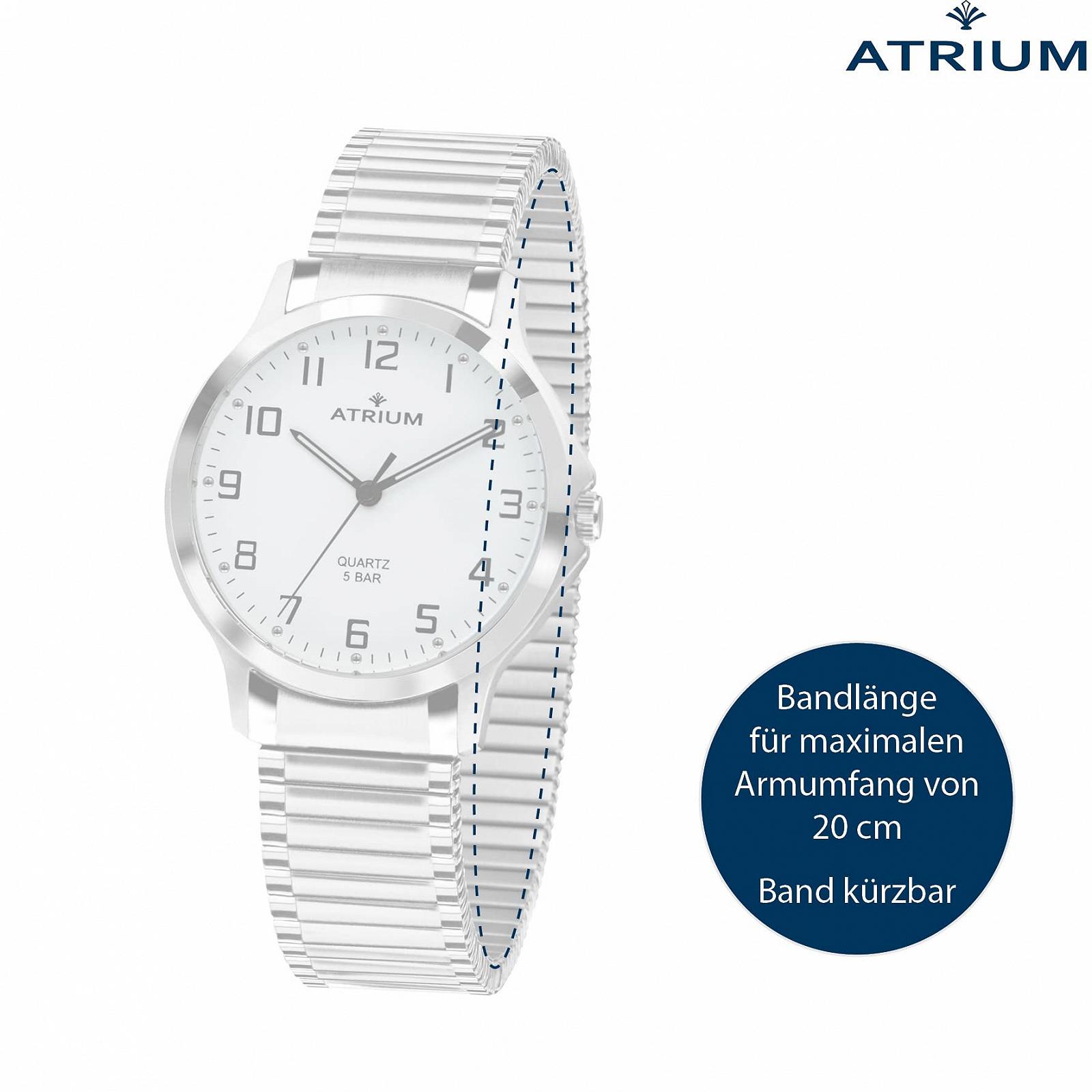Женские аналоговые кварцевые часы Atrium A13-50, нержавеющая сталь, серебристый, серебристый браслет, фото №2