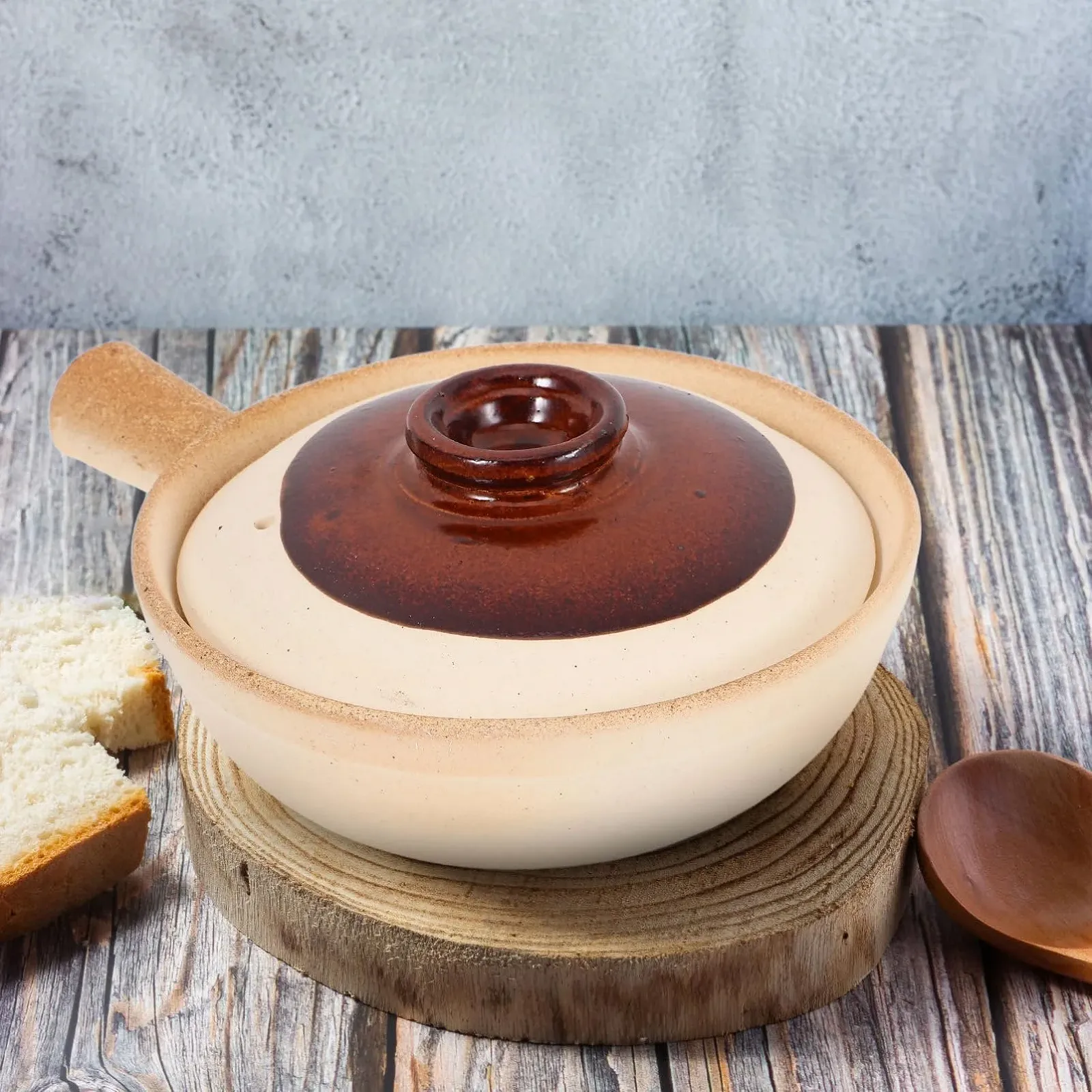 Кастрюля керамическая Garneck с крышкой жаростойкая порционная порционная, фото №6