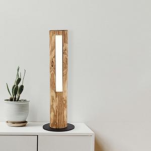 Настольная лампа Lightbox LED дерево/металл мореная сосна 46 см 8 Вт 800 лм 3000 К коричневая - Фото 1