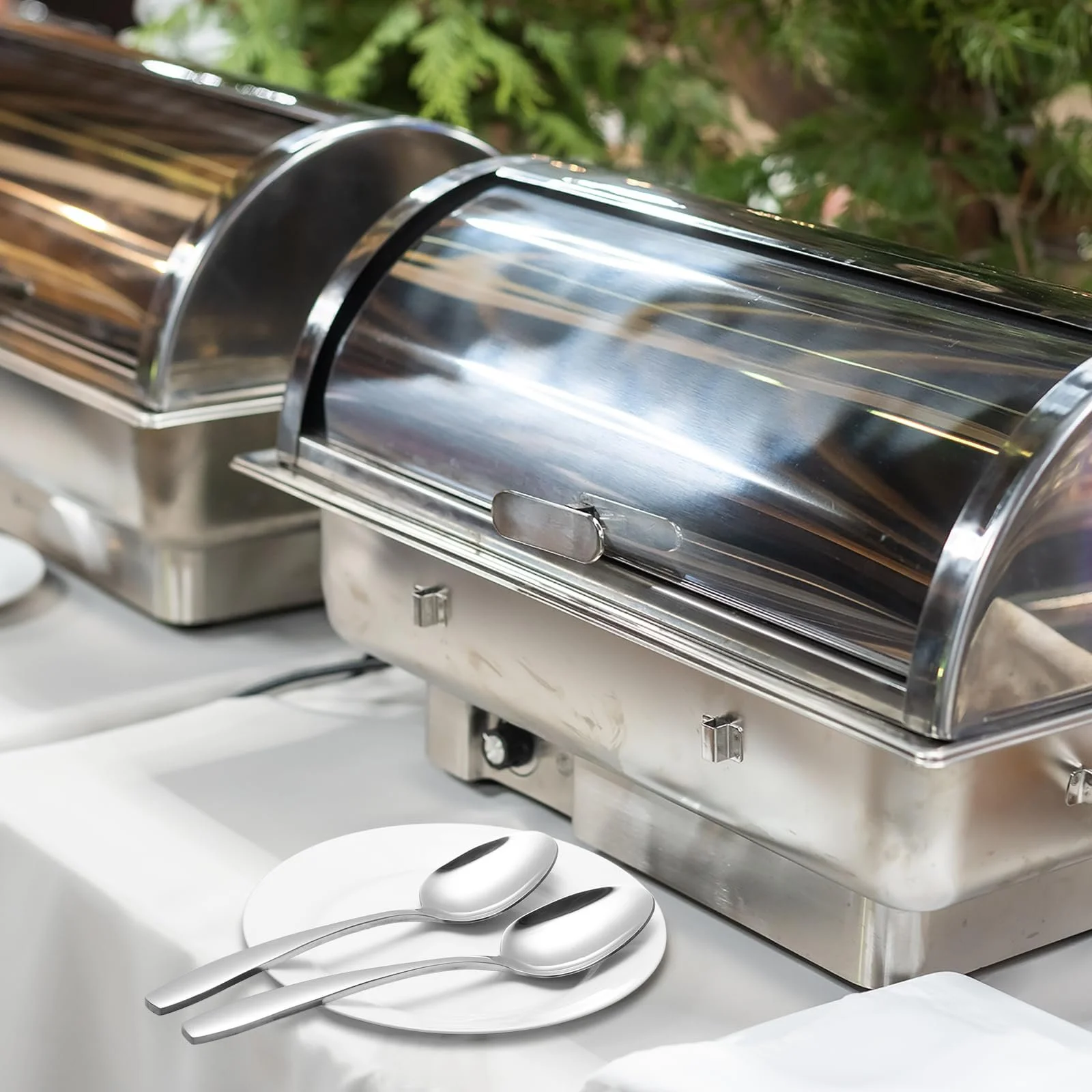 Ложка для сервірування Xyskin, набір 6 шт, велика столова ложка з нержавіючої сталі, фото №6