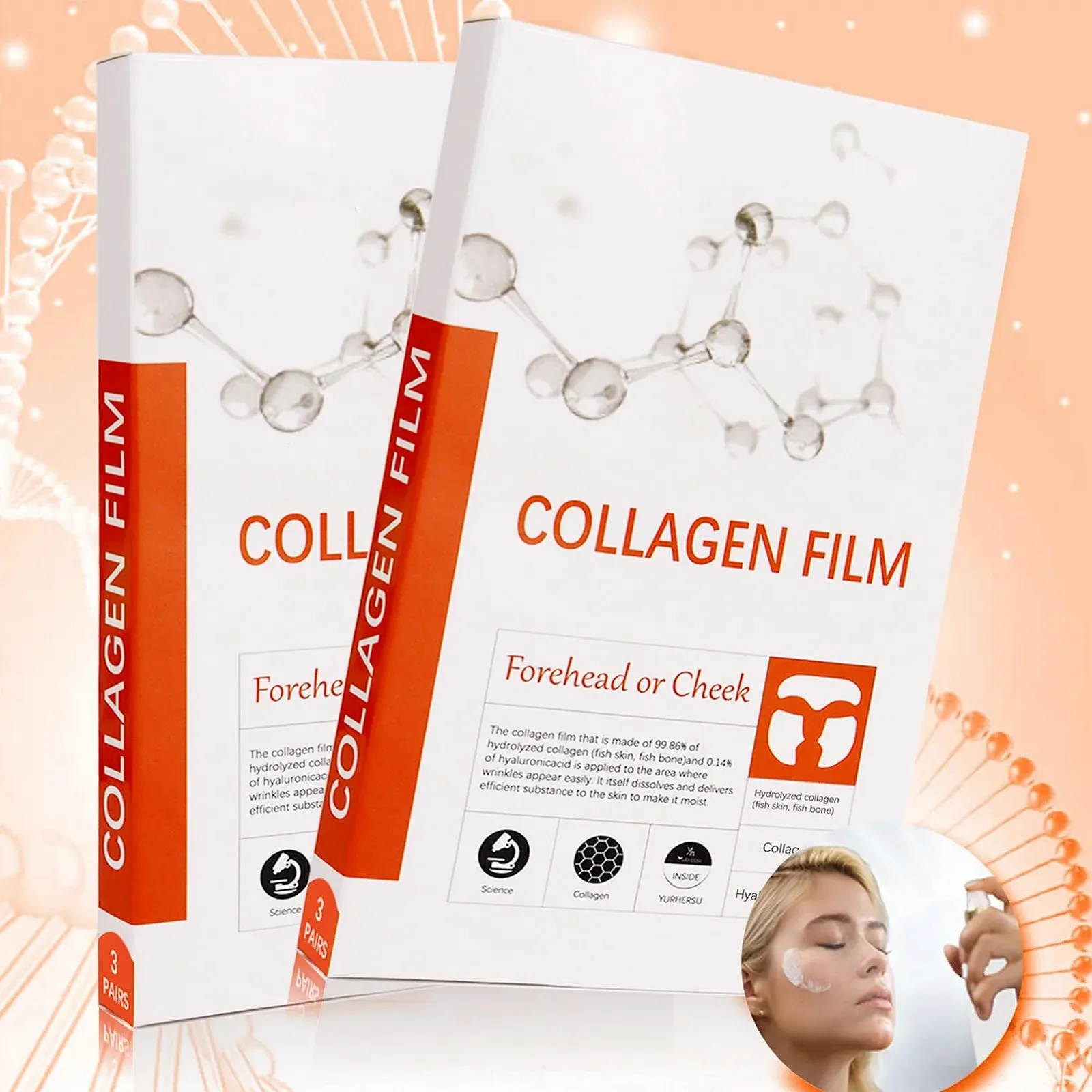 Маска Зволожуюча для обличчя, заспокійливі патчі для обличчя для сухої, чутливої шкіри, фото №5