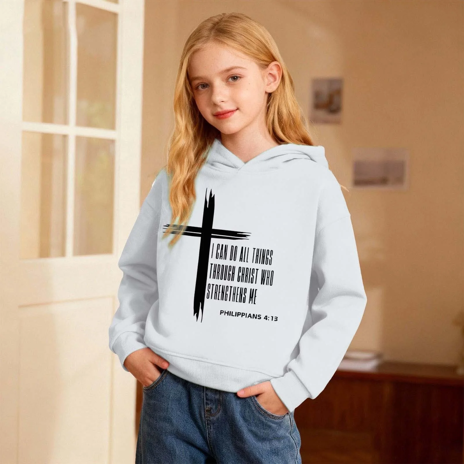 Пуловер с принтом 67 Толстовка для мальчиков, Девочек Теплый Зимний Худи, Пуловер, Толстовка с капюшоном Мягкая Детская одежда Спортивная куртка Пушистый пуловер Essentials Детская Спортивная куртка, фото №4