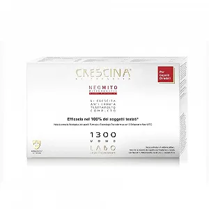 Средство для роста и против выпадения волос Crescina Transdermic Neo Mito Double Treatment 1300 для мужчин, 20 ампул (10+10) - Фото 1
