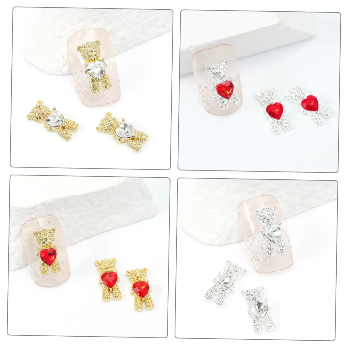 Стрази для нігтів Ведмедик 3D Шарми, фото №7