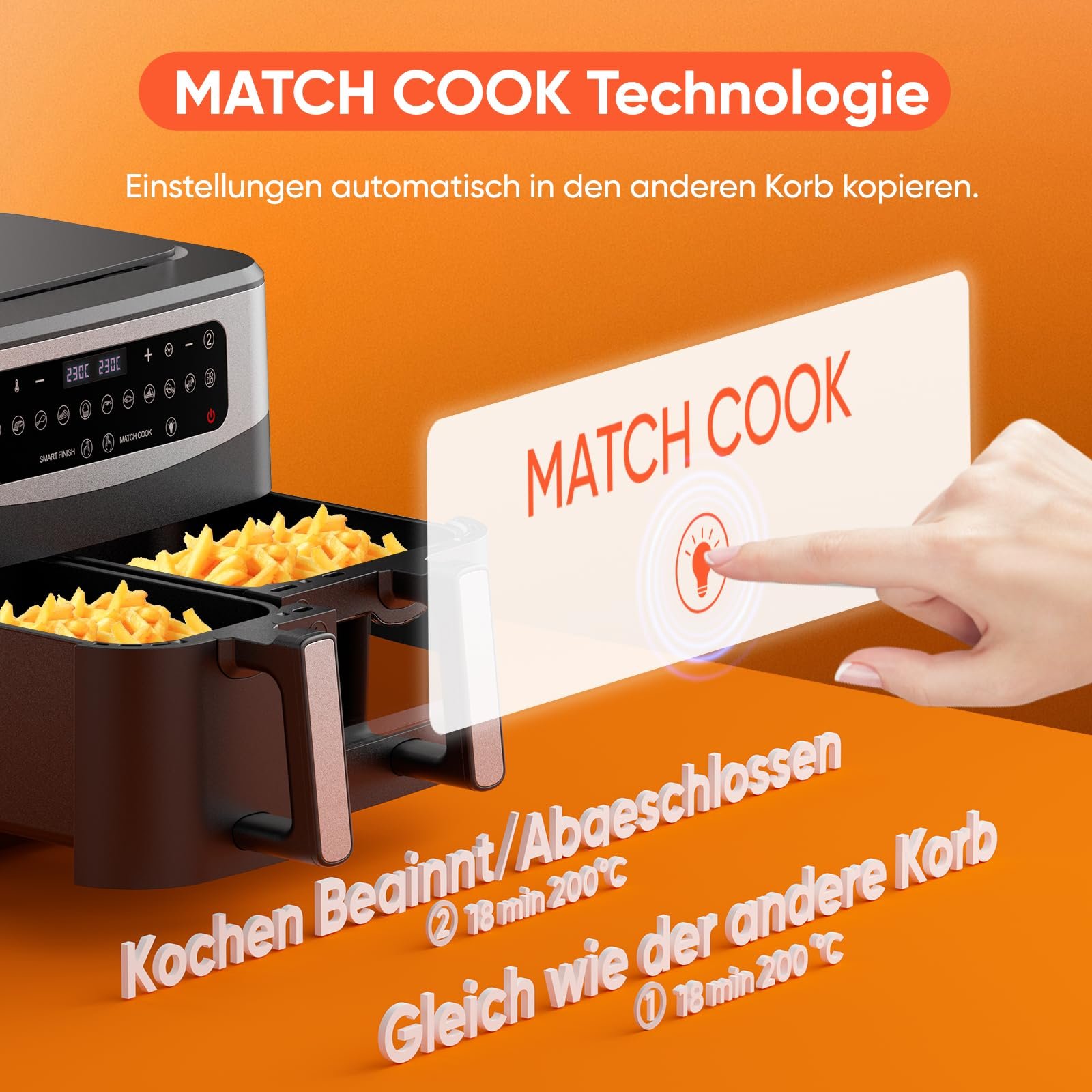 Мультипіч Gidgimo 10л XXL Double Chamber 12-в-1 2800Вт Touch Screen, фото №7