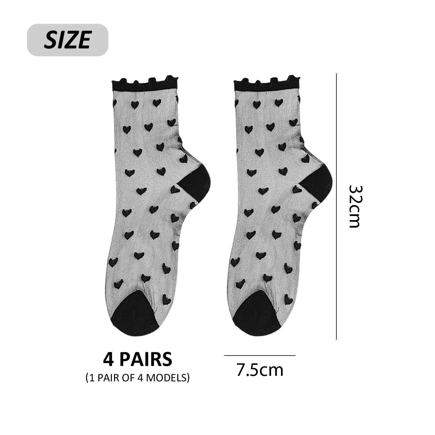 Шкарпетки Мереживні Смугасті, фото №2 Шкарпетки Мереживні Смугасті, фото №2