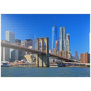 Пазл MyPuzzle Special Collection by Puzzle Galaxy View to Brooklyn Bridge with One World Trade Center, Manhattan, New York City, USA Premium 1000 деталей - Фото 1