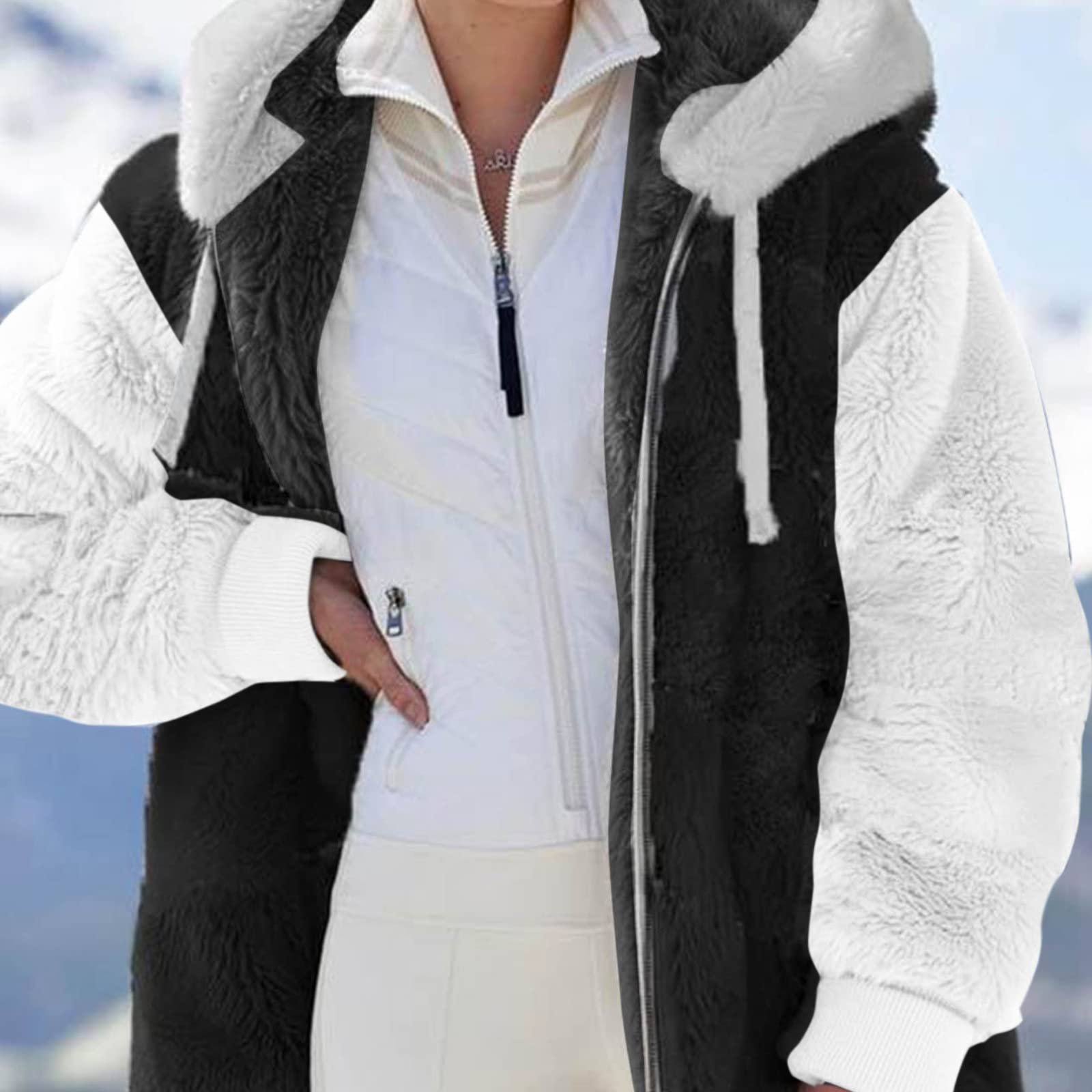 Плюшевая куртка с капюшоном женская больших размеров тедди-куртка уютная куртка-толстовка с тедди-подкладкой флисовая куртка тедди пушистая куртка с мехом куртка с капюшоном с мехом тедди плюшевая куртка теплая зимняя куртка, фото №6 Плюшевая куртка с капюшоном женская больших размеров тедди-куртка уютная куртка-толстовка с тедди-подкладкой флисовая куртка тедди пушистая куртка с мехом куртка с капюшоном с мехом тедди плюшевая куртка теплая зимняя куртка, фото №6