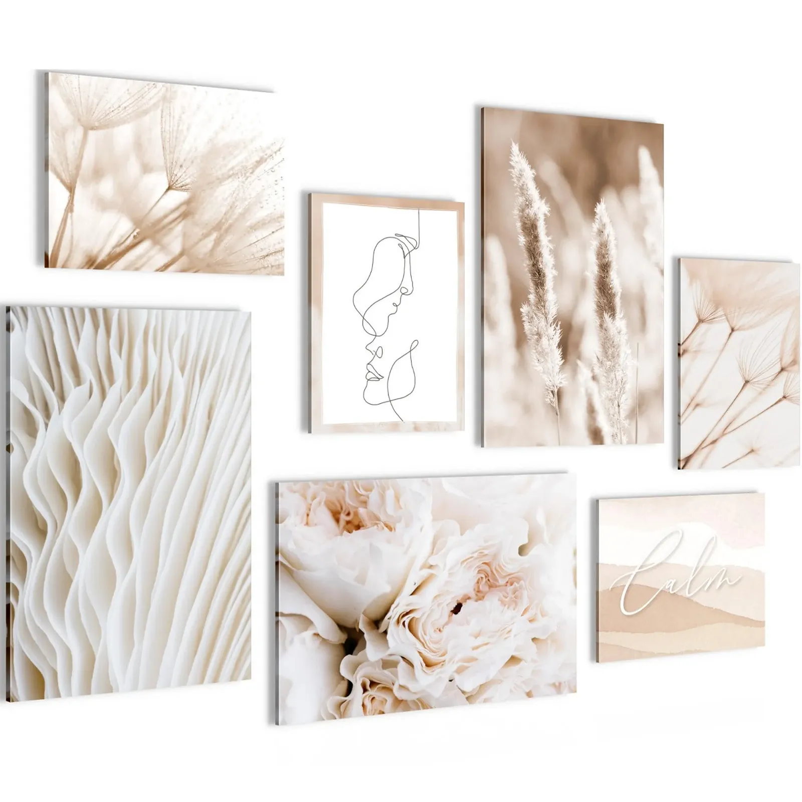 Набір картин Novart Boho Pampas Grass N035072a Бежевий, фото №1