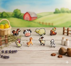 Купить Джибитсы животные ферма украшения для обуви в стиле фермерских животных Jibbitz Farm 8 шт аксессуары крокс - Фото 1 Джибитсы животные ферма украшения для обуви в стиле фермерских животных Jibbitz Farm 8 шт аксессуары крокс - Фото 1