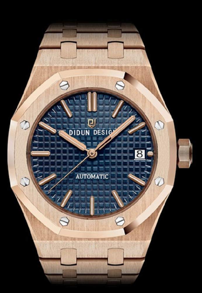 Чоловічий годинник Didun Royal One Sporty Elegant Automatic, сапфірове скло, міцний ремінець, механізм Miyota, фото №2