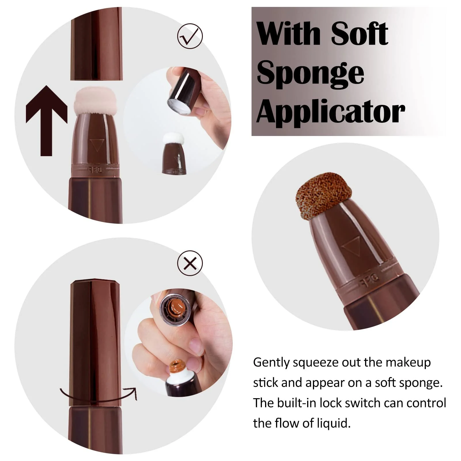 Консилер Prreal Beauty Wand для контуринга лица, кремовый, жидкий, с аппликатором, оттенок 01, фото №5