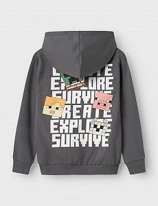 Толстовка Name it kids Minecraft Nreg SWE Wh Unb Bfu для хлопчиків (1 шт. в упаковці) synthetic.ua - Фото 1