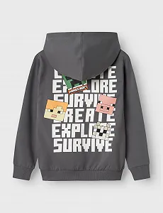 Толстовка Name it kids Minecraft Nreg SWE Wh Unb Bfu для хлопчиків (1 шт. в упаковці) synthetic.ua - Фото 1