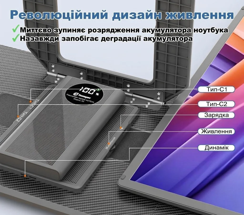 Монітор портативний 15.6" Teamgee S5 Full HD IPS 60 Гц, фото №4